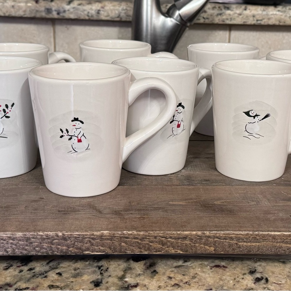 Snowman Mug, Bowl and Small Plate Set from William Sonoma